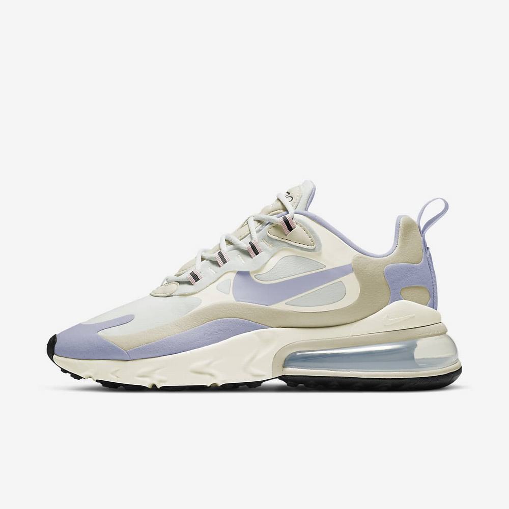 Sneakers Nike Air Max 270 React Blanche 0352-796 Summit White/Fossil/Sail/Ghost Femme | RTF-94474686